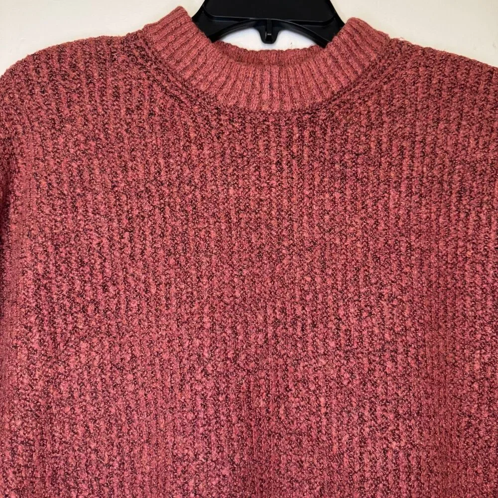 AMERICAN EAGLE women's size small S rust orange cowl neck crop pullover sweater